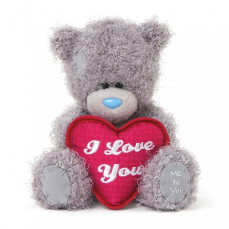 Мишка Митую с красным сердцем I Love You 13 см (G01W3491)