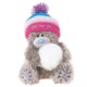 Мишка Me to you в розовой шапке держит снежок Just for You 13 см (G01W2766)