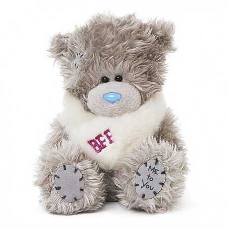 Мишка Тедди в белом шарфике BFF 13 см (G01W3746)
