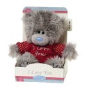 Мишка Teddy в красной футболке I Love You 13 см (G01W2388)