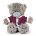 Мишка Teddy в малиновом комбинезоне 13 см (G01W3745)
