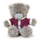 Мишка Teddy в малиновом комбинезоне 13 см (G01W3745)