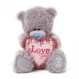 Мишка Тедди с розовым сердцем Love You 18 см (G01W3283)