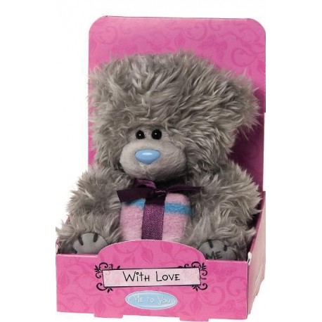 Мишка Тедди Me to you держит подарок 13 см (G01W2898)