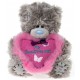 Мишка Me to you держит розовое пушистое сердце My Sweetheart 13 см (G01W2795)