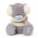 Мишка Teddy в манишке и наушниках 25 см (G01W3367)