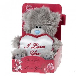 Мишка MTY с белым сердцем I Love You 13 см (G01W2866)