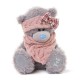 Мишка Teddy в розовом вязаном шарфе 20 см (G01W3288)
