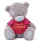 Мишка MTY с бантиком в красной футболке I Love You 30 см (G01W3509)