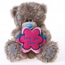 Мишка Митую держит подушку-цветок Love You Mam 13 см (G01W2784)