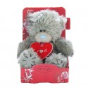Мишка Ми ту ю с красной подвеской I Love You 13 см (G01W2864)