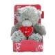 Мишка Ми ту ю с красной подвеской I Love You 13 см (G01W2864)
