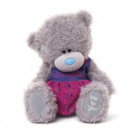 Мишка в малиновом платье Wonderful Daughter 25 см (G01W3278)