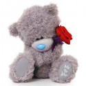 Мишка Тедди Me to you с красной розой 25 см (G01W3494)