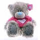 Мишка Тедди Me to you в розовой футболке с сердцем Hugs from Me to You 23 см (G01W3044)