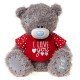 Мишка Ми ту ю в красной футболке I love you 41 см (G01W3829)