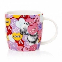Чашка Мишка Тедди с сердечками Love, hugs, kiss, be mine (G91M0030)