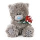 Мишка Тедди с розочкой в лапках 13 см (G01W2380)