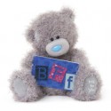 Мишка Тедди с синей табличкой BFF 18 см (G01W3284)