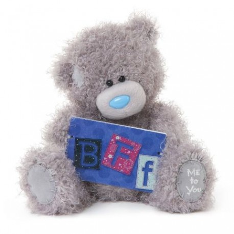 Мишка Тедди с синей табличкой BFF 18 см (G01W3284)