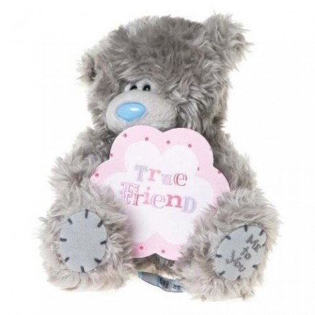 Мишка Me to you держит табличку TRUE FRIEND 18 см (G01W3174)