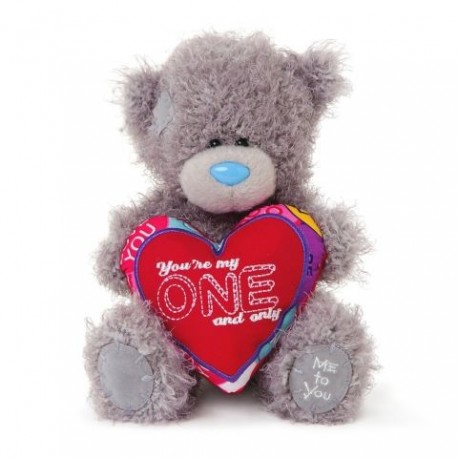 Мишка Teddy держит сердце с надписью You're my one and only 18 см (G01W3354)