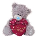 Мишка Me to you с красным сердцем в руках I love you, 18 см (G01W3297)
