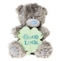 Мишка MTY с листочком с надписью Good Luck 18 см (G01W3171)