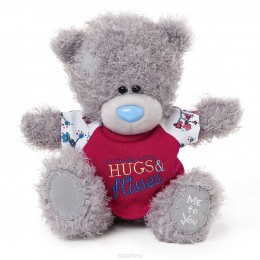 Мишка Тедди в красной футболочке Hugs & Kisses 20 см (G01W3437)